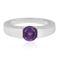 Zilveren ring met een amethist