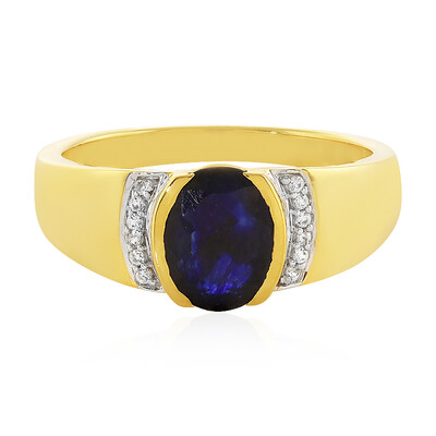 Zilveren ring met een Madagaskar Blauwe Saffier