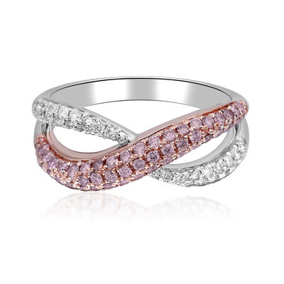 Gouden ring met I1 Roze Diamanten (CIRARI)