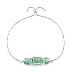 Zilveren armband met een Groene Fluoriet