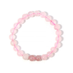Armband met rozen kwartskristallen