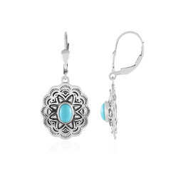 Zilveren oorbellen met Sleeping Beauty Turkooisen (Desert Chic)