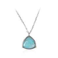 Zilveren halsketting met een larimar