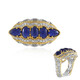 Zilveren ring met sodalietstenen (Gems en Vogue)