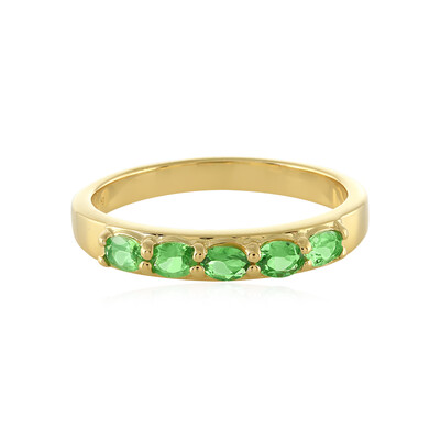 Zilveren ring met tsavorieten