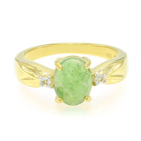 Zilveren ring met een keizerlijk chrysopraas