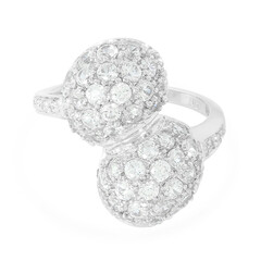 Zilveren ring met zirkonen