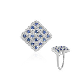 Gouden ring met blauwe saffieren