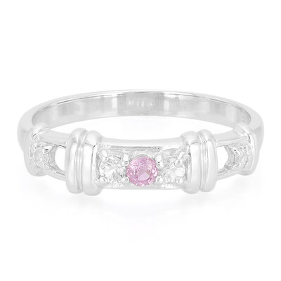 Zilveren ring met een Onverhitte Purper Saffier