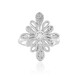 Zilveren ring met een witte saffier