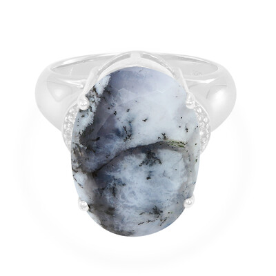 Zilveren ring met een dendrieten agaat