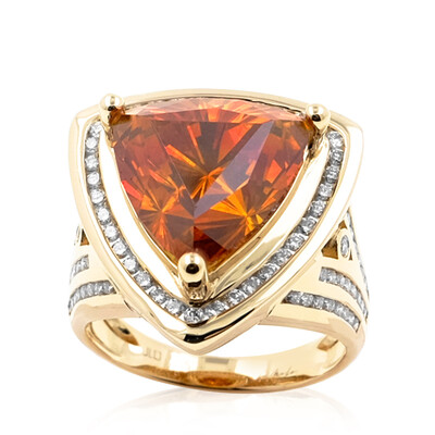 Gouden ring met een sfaleriet (de Melo)