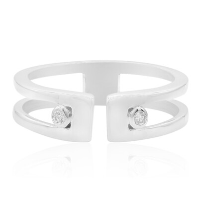 Zilveren ring met I1 (G) Diamanten (Annette)