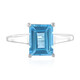 Zilveren ring met een Zwitsers-blauwe topaas