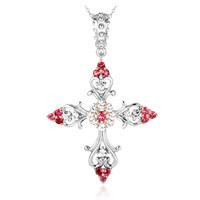 Zilveren halsketting met een roze toermalijn (Dallas Prince Designs)