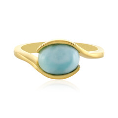 Zilveren ring met een larimar