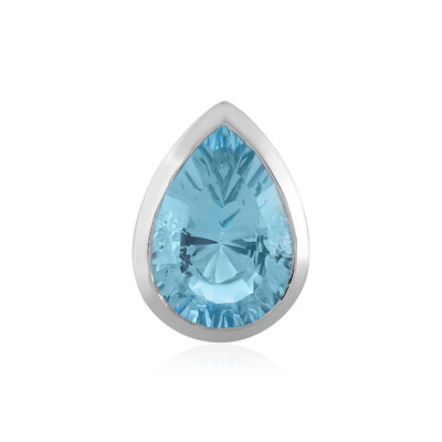 Zilveren hanger met een hemel-blauwe topaas (MONOSONO COLLECTION)