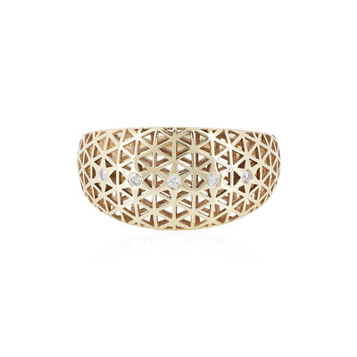 Gouden ring met I1 (I) Diamanten (Ornaments by de Melo)