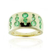Gouden ring met Colombiaanse smaragden (de Melo)