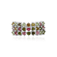 Zilveren ring met toermalijnen
