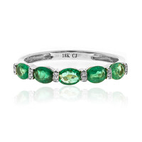 Gouden ring met AAA Zambia smaragden (CIRARI)