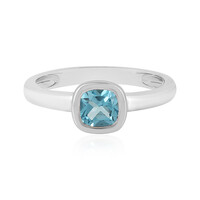 Zilveren ring met een Zwitsers-blauwe topaas