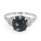Zilveren ring met een sneeuwvlokken obsidiaan