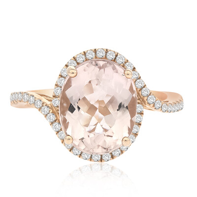 Gouden ring met een AAA morganiet (AMAYANI)