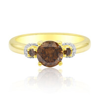 Gouden ring met een SI1 Argyle Cognac Diamant (Mark Tremonti)