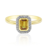 Gouden ring met een Ban Ka Cha oranje Saffier