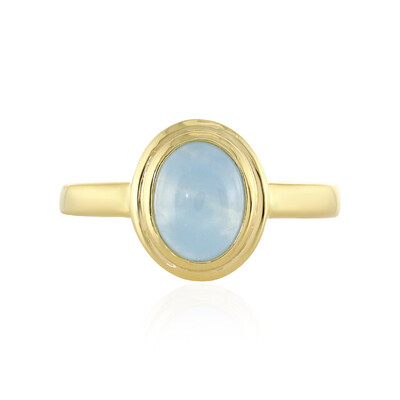 Zilveren ring met een aquamarijn