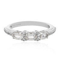 Zilveren ring met danburietkristallen