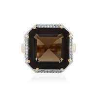 Zilveren ring met een rookkwarts