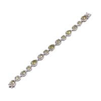 Zilveren armband met Ouro Verde kwartskristallen
