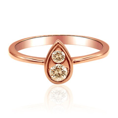 Gouden ring met een SI1 Argyle Rose De France Diamant