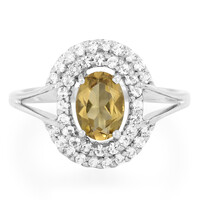 Zilveren ring met een champagne kwarts