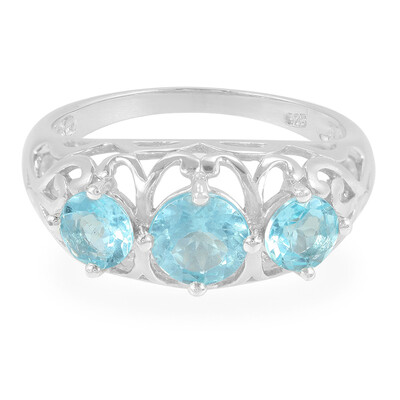 Zilveren ring met een Blauwe apatiet