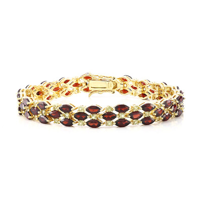 Zilveren armband met granaten