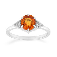 Gouden ring met een Ban Ka Cha oranje Saffier