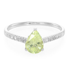 Zilveren ring met een chrysoberil