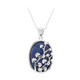 Zilveren halsketting met een lapis lazuli
