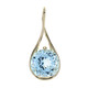 Gouden hanger met een hemel-blauwe topaas (dagen)