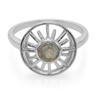 Zilveren ring met een spectroliet
