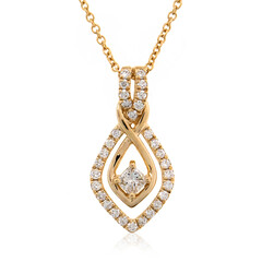 Gouden halsketting met een Loepzuivere (F) Diamant (LUCENT DIAMONDS)