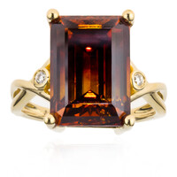 Gouden ring met een sfaleriet (AMAYANI)