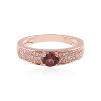 Zilveren ring met een roze zirkoon