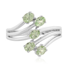 Zilveren ring met Merelani munt granaten