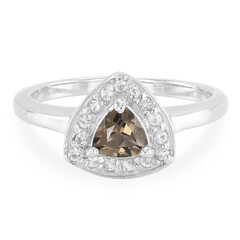Zilveren ring met een rookkwarts