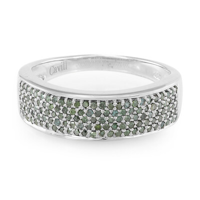 Zilveren ring met Fancy diamanten