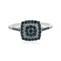 Zilveren ring met een I3 Champagne Diamant
